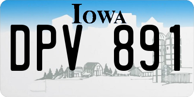 IA license plate DPV891