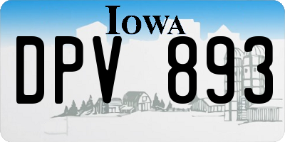 IA license plate DPV893