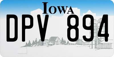 IA license plate DPV894
