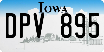 IA license plate DPV895