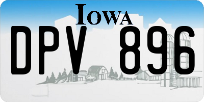 IA license plate DPV896