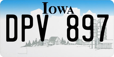 IA license plate DPV897