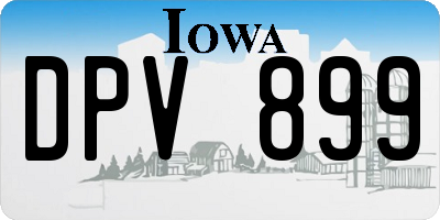 IA license plate DPV899