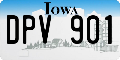 IA license plate DPV901
