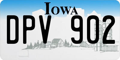 IA license plate DPV902