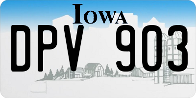 IA license plate DPV903