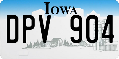 IA license plate DPV904