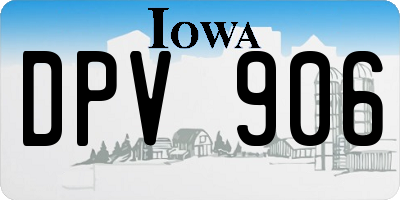 IA license plate DPV906