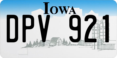 IA license plate DPV921