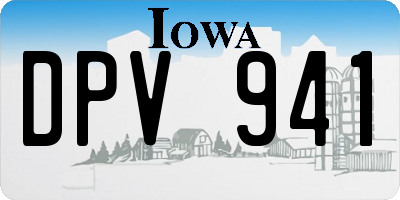 IA license plate DPV941