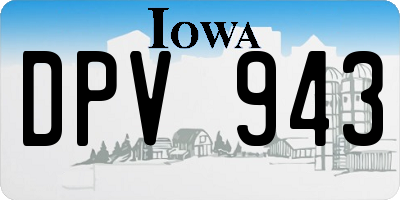 IA license plate DPV943