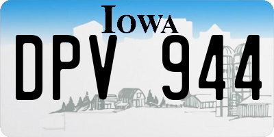 IA license plate DPV944