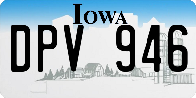 IA license plate DPV946