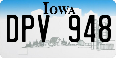 IA license plate DPV948
