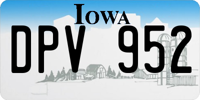 IA license plate DPV952