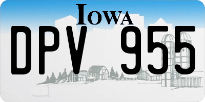 IA license plate DPV955