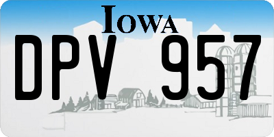 IA license plate DPV957