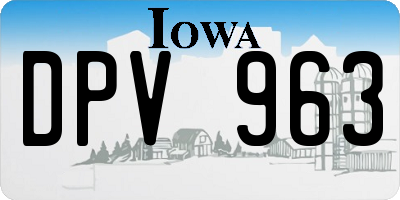 IA license plate DPV963
