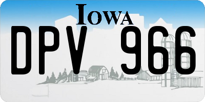 IA license plate DPV966