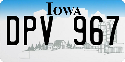 IA license plate DPV967