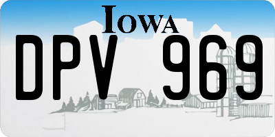 IA license plate DPV969