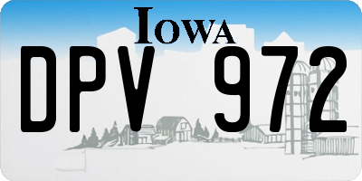 IA license plate DPV972