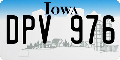 IA license plate DPV976