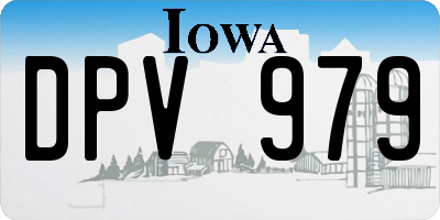 IA license plate DPV979