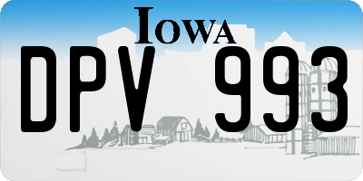 IA license plate DPV993