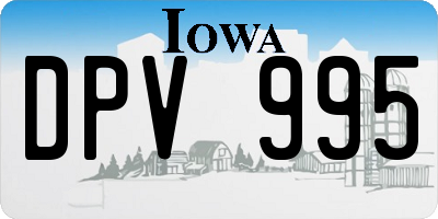 IA license plate DPV995