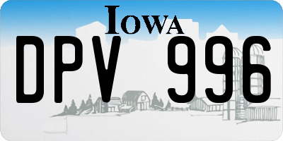IA license plate DPV996
