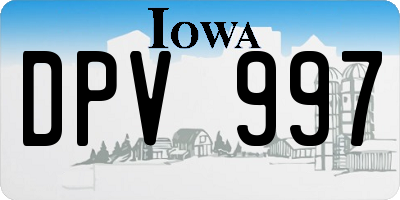 IA license plate DPV997