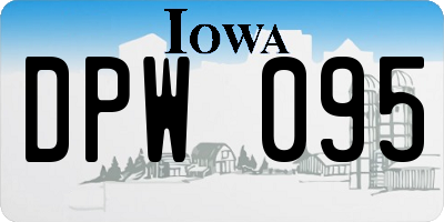 IA license plate DPW095