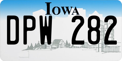 IA license plate DPW282