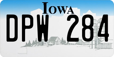IA license plate DPW284