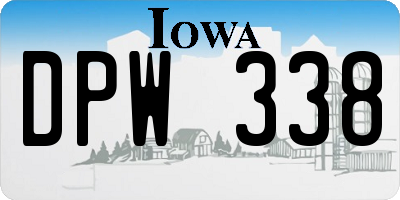 IA license plate DPW338