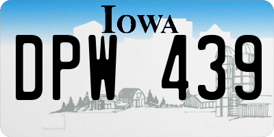 IA license plate DPW439