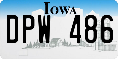 IA license plate DPW486