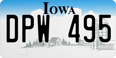 IA license plate DPW495