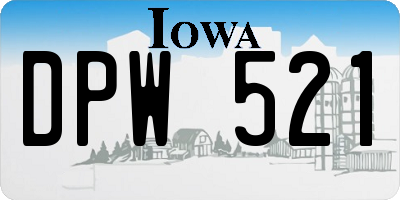 IA license plate DPW521