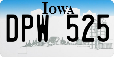 IA license plate DPW525