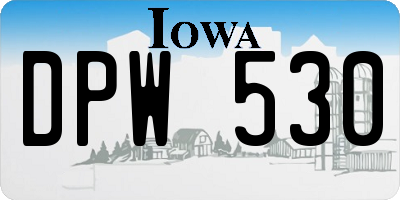 IA license plate DPW530