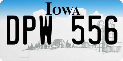 IA license plate DPW556