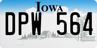 IA license plate DPW564