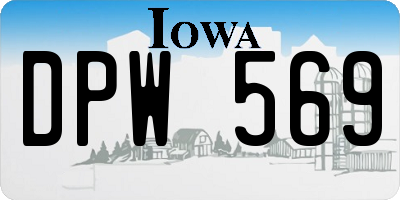 IA license plate DPW569