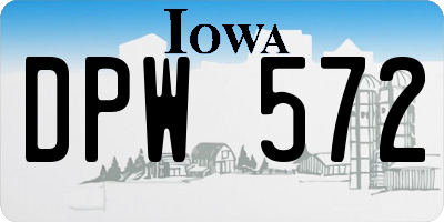 IA license plate DPW572