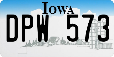 IA license plate DPW573