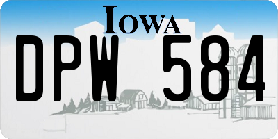 IA license plate DPW584