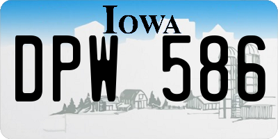 IA license plate DPW586