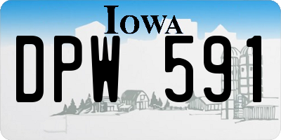 IA license plate DPW591